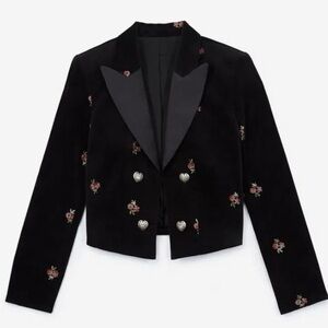 The Kooples: Women’s Embroidered Velvet Jacket